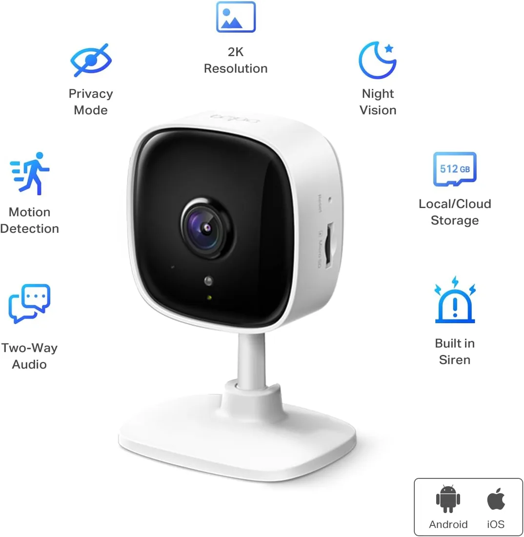Tapo 2K Indoor Security Camera 4 Pack, Tapo C110P4 – alternate view