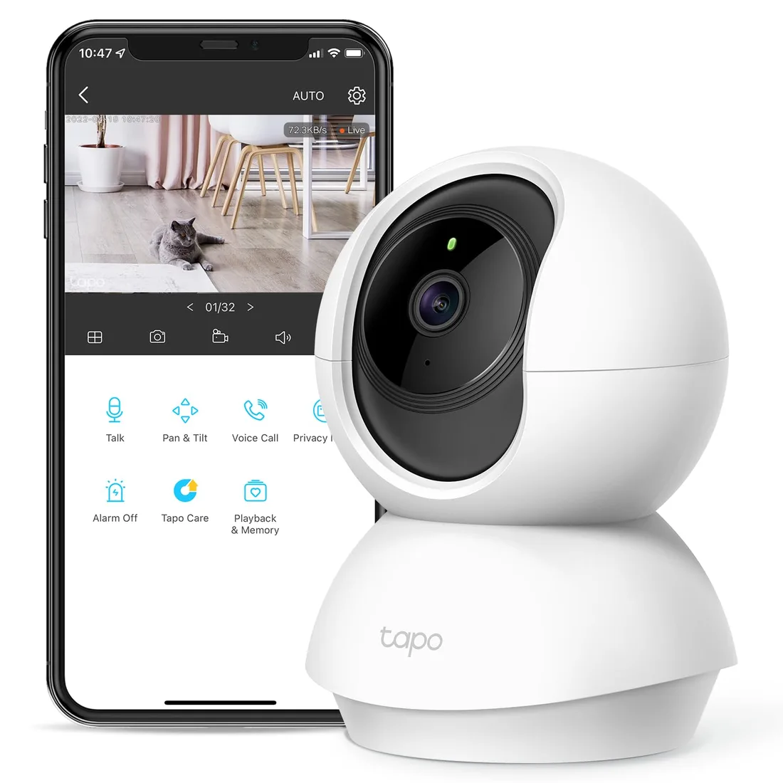 Tapo Pan/Tilt 1080P Indoor Security Camera, Tapo C200 – smart home security device