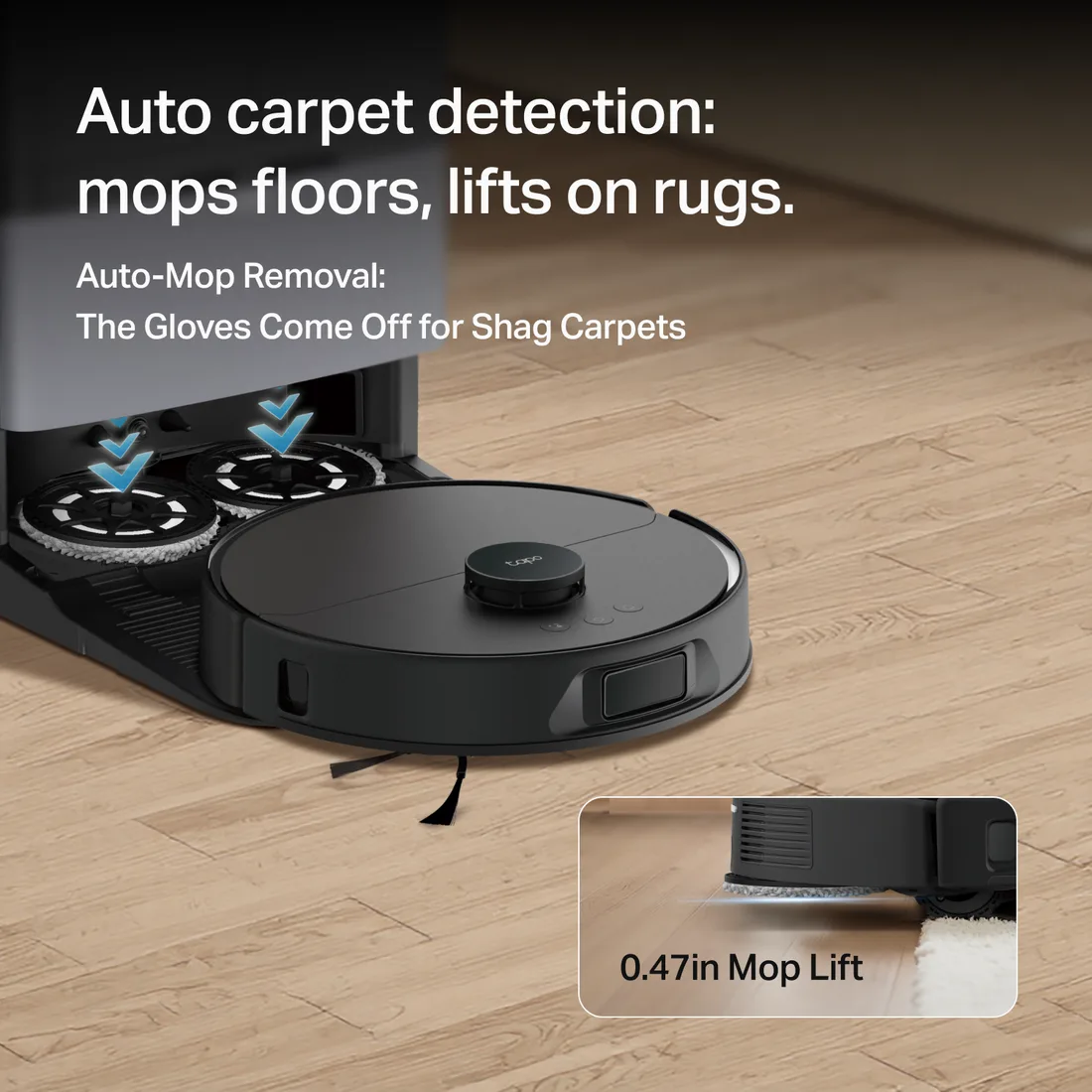 Tapo LiDAR + Dual-Laser Robot Vacuum and Mop with Advanced Dock 15000Pa Suction, Tapo RV50 Pro Omni – alternate view