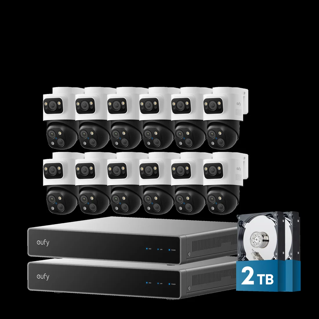 eufy eufy 12-Cam Kit PoE NVR Security System S4 Max with Dual-NVR – smart home security device