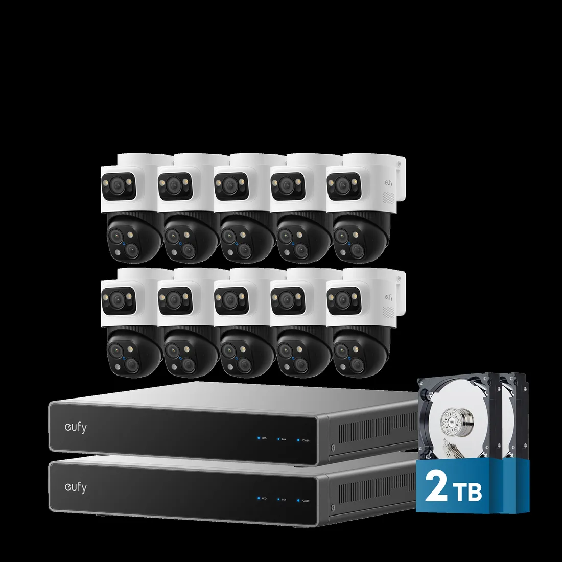 eufy eufy 10-Cam Kit PoE NVR Security System S4 Max with Dual-NVR – smart home security device