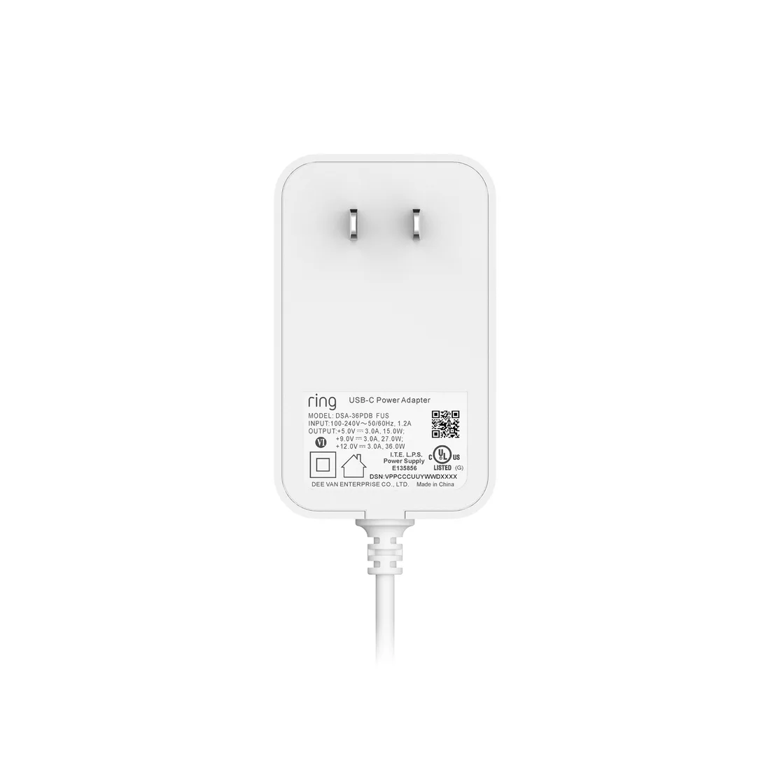 Ring Alarm Pro Power Adapter – alternate view