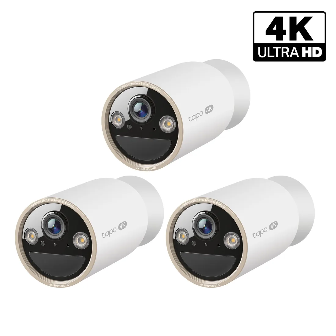 Tapo MagCam 4K Ultra HD Battery Powered Camera, Tapo C460 3-Pack – smart home security device