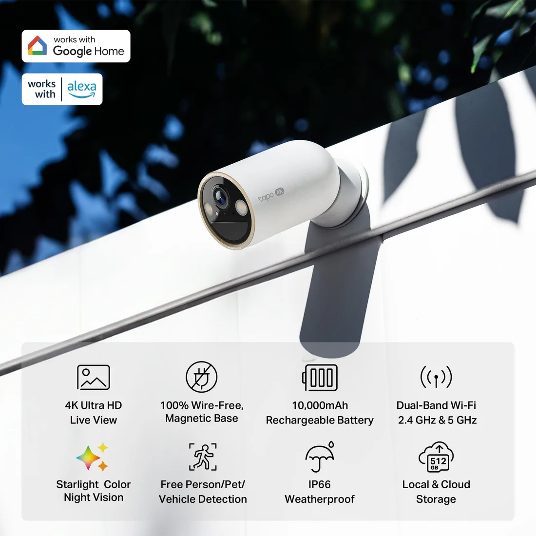 Tapo MagCam 4K Ultra HD Battery Powered Camera, Tapo C460 3-Pack – alternate view