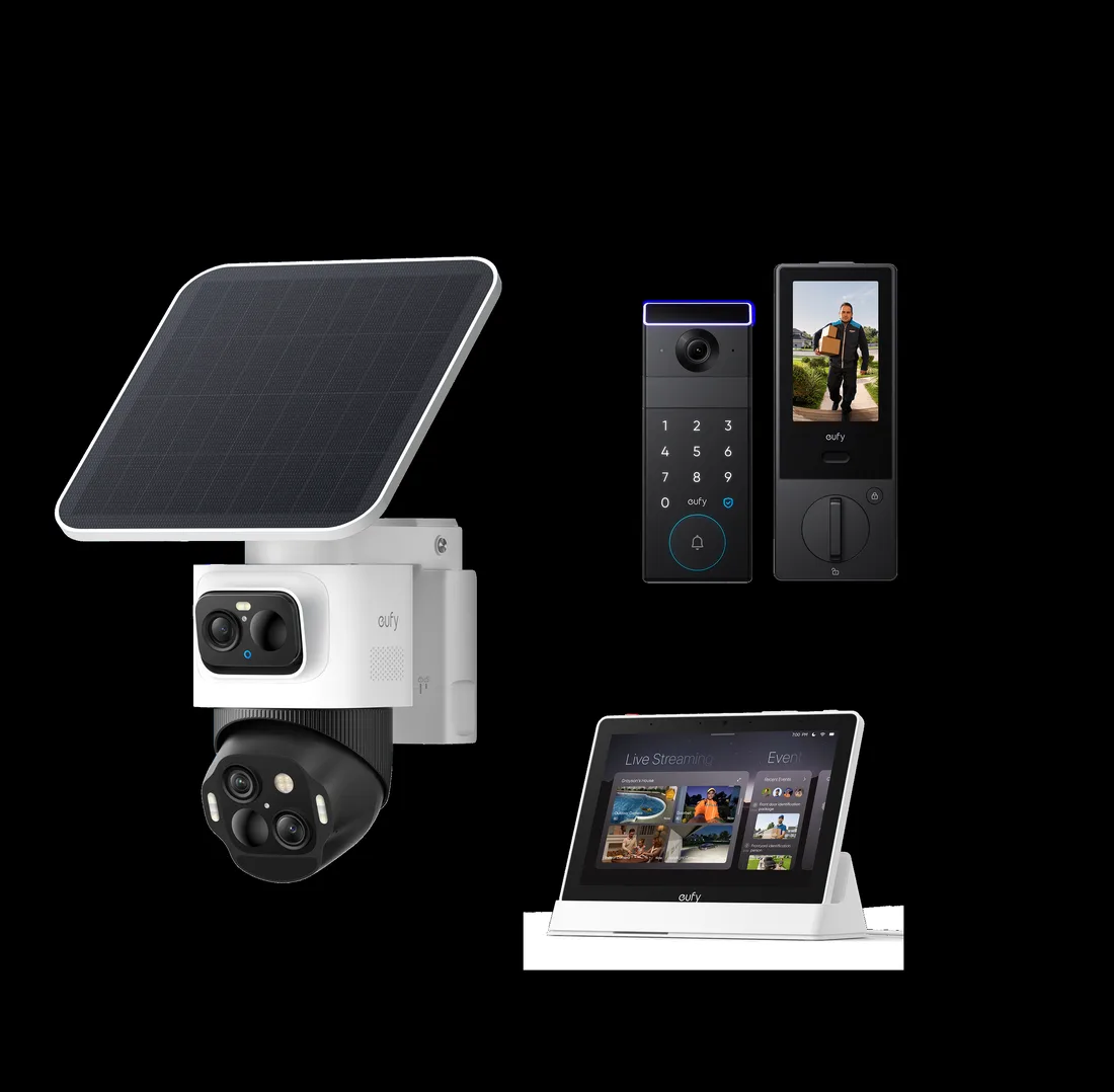 eufy eufyCam S4 +Smart Display E10 + eufy FamiLock S3 Max – smart home security device