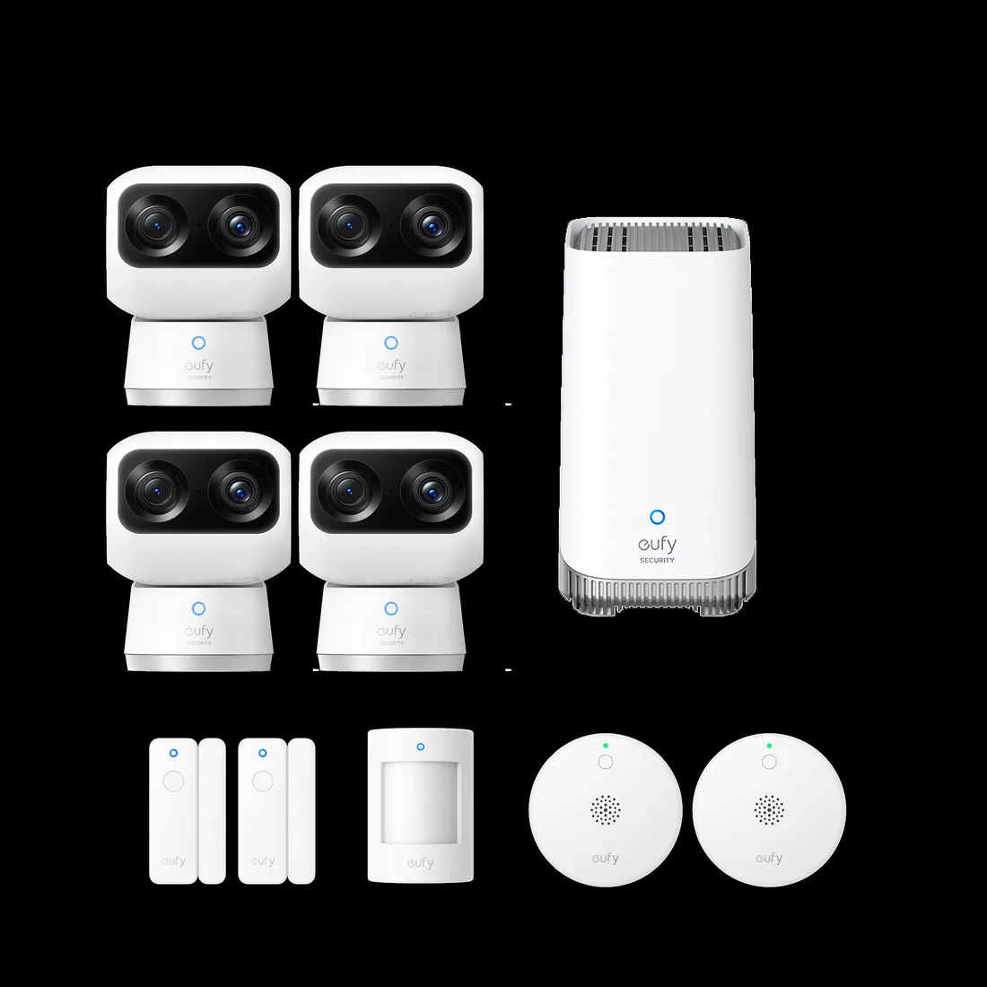 eufy Indoor Cam S350 with Alarm System + HomeBase™ S380 – smart home security device