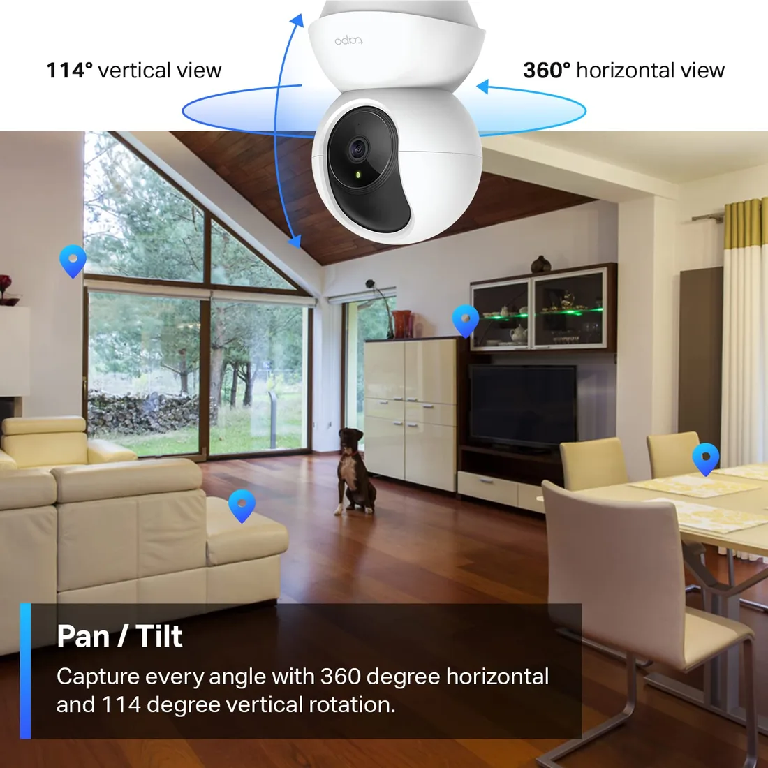 Tapo Pan/Tilt 2K Indoor Security Camera, Tapo C210 – alternate view