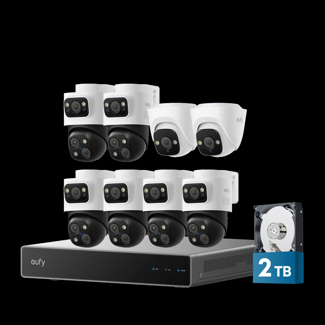 eufy eufy 6-Cam Kit PoE NVR Security System S4 Max + 2 Turret Cameras – smart home security device