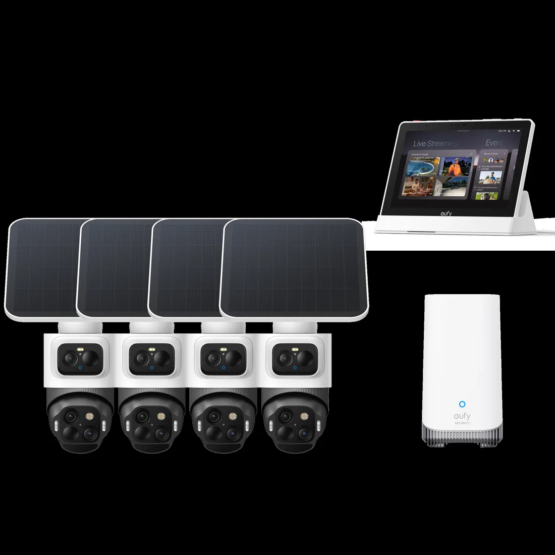 eufy eufyCam S4 4-Cam Kit + eufy Smart Display E10 – smart home security device