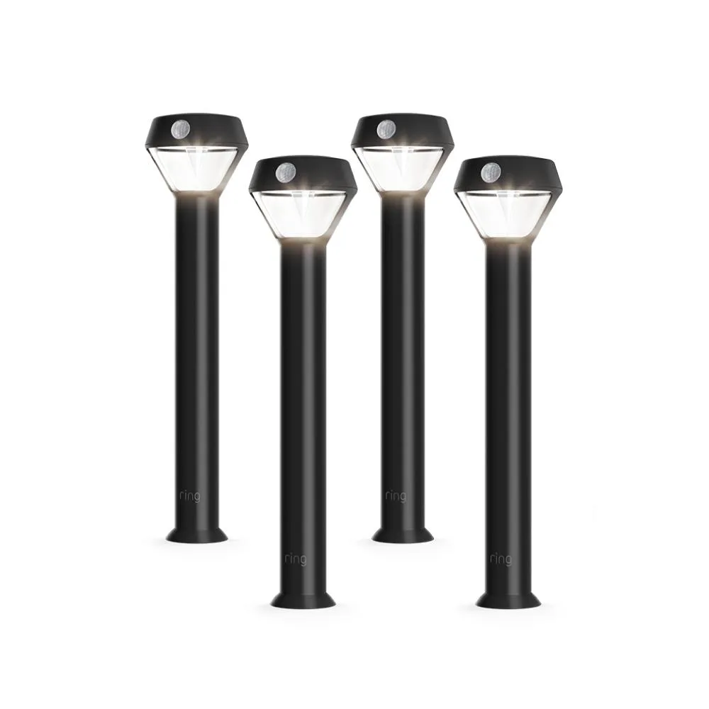 Ring Smart Lighting Solar Pathlight 4-Pack + Bridge (2nd Gen) – smart home security device