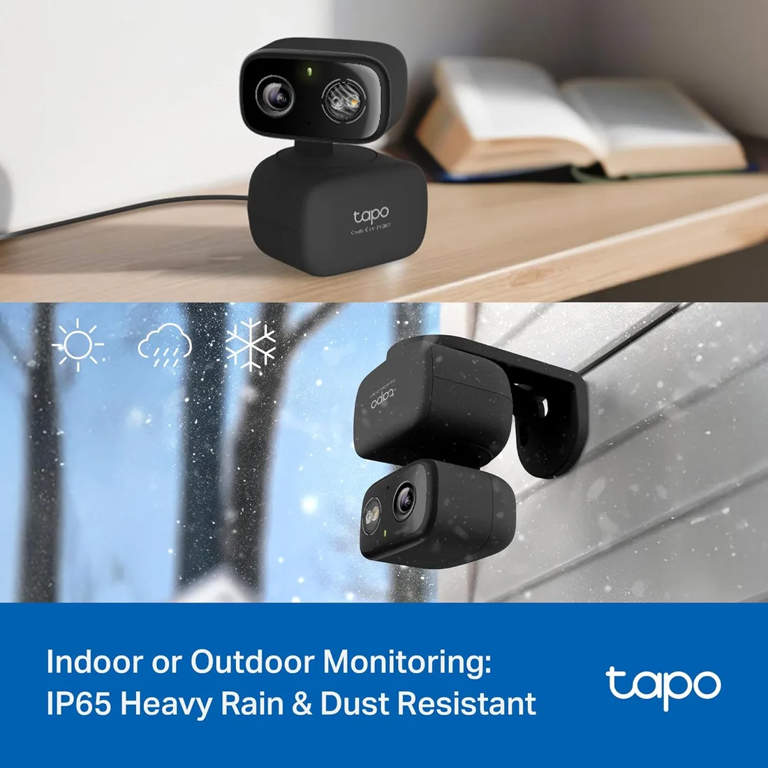 Tapo 2K Pan/Tilt Indoor/Outdoor Security Camera HybridCam 360, Tapo C217(2-Pack) – alternate view