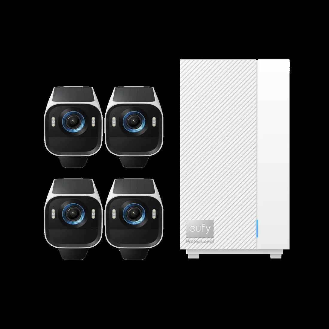 eufy eufyCam S3 Pro Add-on Camera (4-Cam Kit) + eufy HomeBase™ Professional S1 – smart home security device