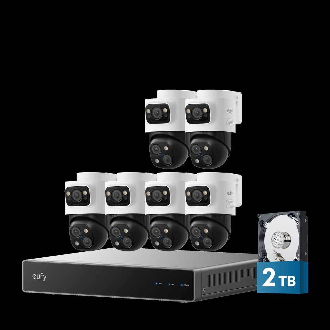 eufy eufy 6-Cam Kit PoE NVR Security System S4 Max – smart home security device