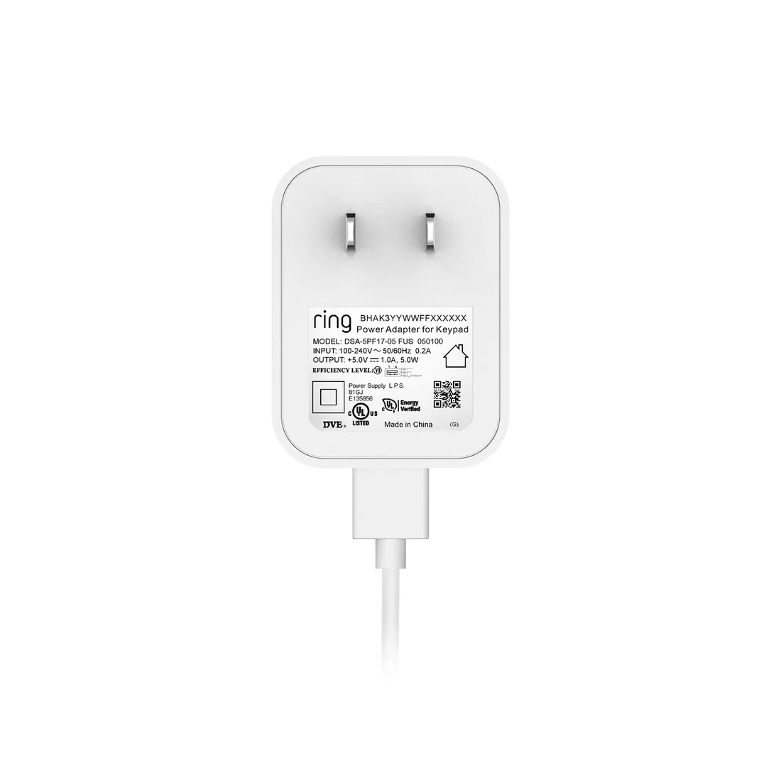 Ring Keypad Power Adapter (for Alarm Keypad (2nd Generation)) – alternate view
