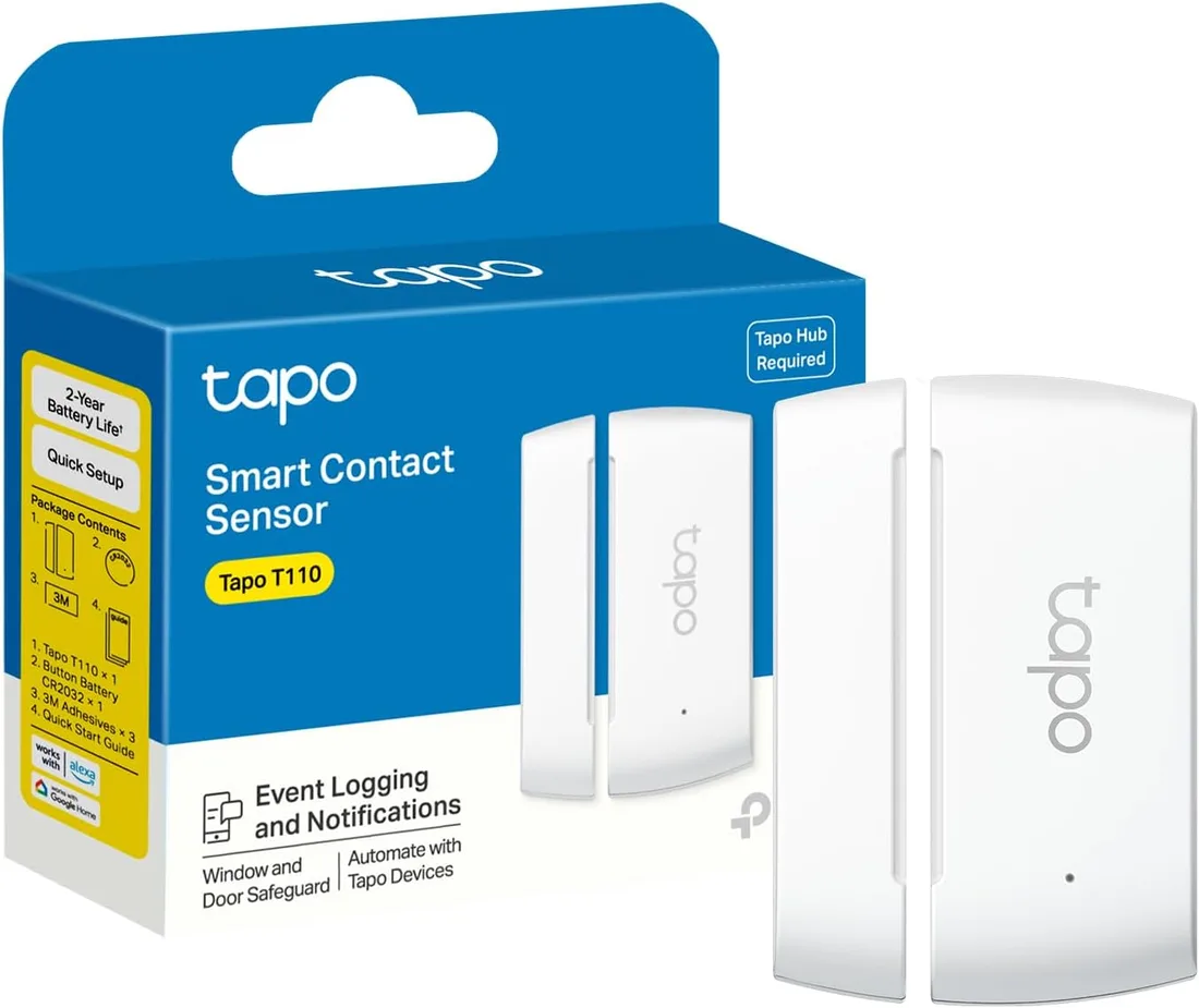 Tapo Door Sensor Mini, Hub Required, Tapo T110 – smart home security device