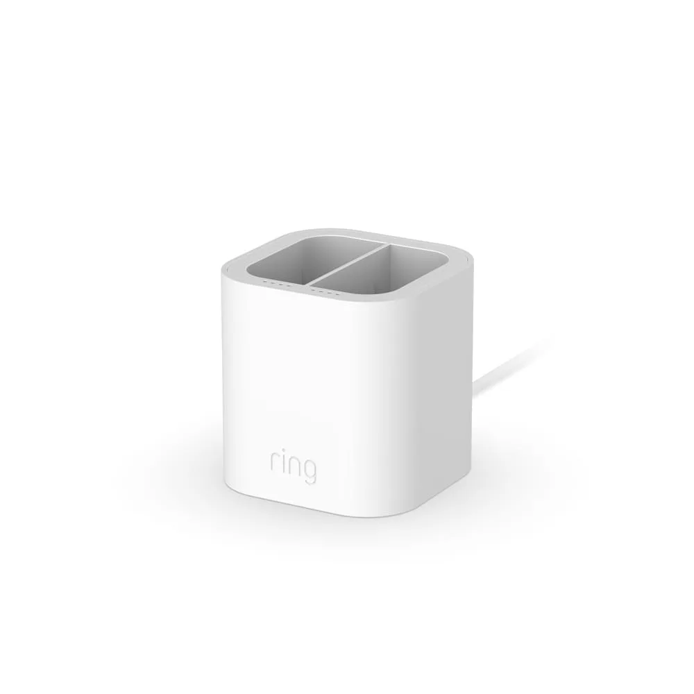 Ring Charging Station + 2 Quick Release Battery Packs – smart home security device
