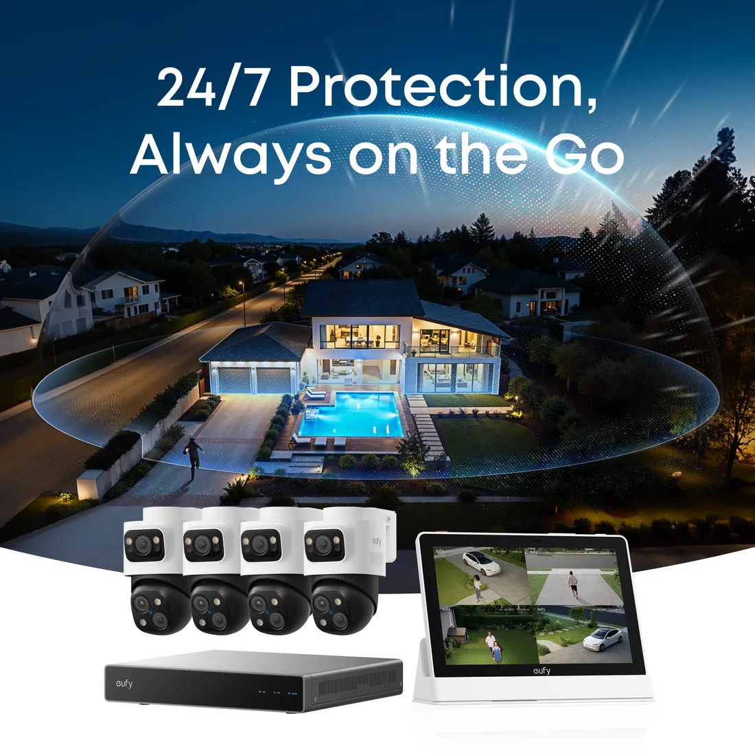 eufy eufy Smart Display E10 + eufy PoE NVR Security System S4 Max – smart home security device