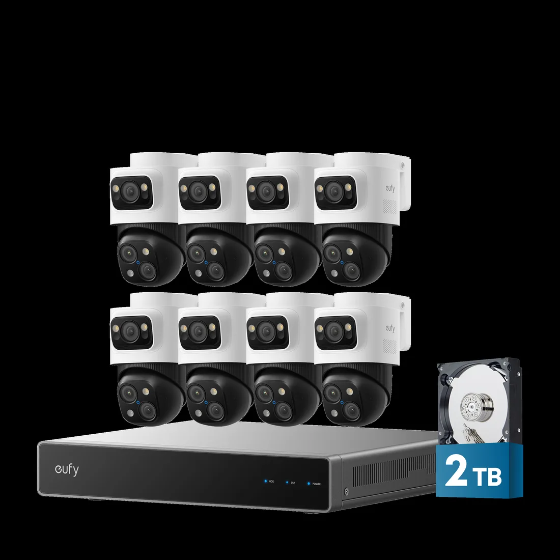 eufy eufy 8-Cam Kit PoE NVR Security System S4 Max – smart home security device